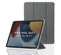 Hama Custodia per Apple iPad Mini 2021 (custodia flip per Apple Tablet Mini 6a generazione, custodia protettiva con funzione leggio, cover posteriore magnetica trasparente) grigia