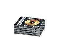 Hama Custodia per CD - 5 pz. (Hama CD/DVD/Blu-Ray Slim Jewel Cases x5, Transparent/Black) NEW