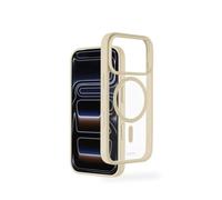 Hama Custodia per iPhone 17 Pro e MagSafe (custodia magnetica per ricarica induttiva, protezione bordi, protezione per fotocamera, superficie antiscivolo, tasti laterali protetti), trasparente/beige
