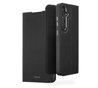 Hama Custodia per Samsung Galaxy S24+ (custodia per cellulare, custodia con scomparto per carte di credito, in ecopelle, elementi metallici, funzione di supporto, protezione extra di display e