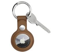 Hama Custodia Protettiva Per Apple AirTag Portachiavi Marrone, Ultra-Slim