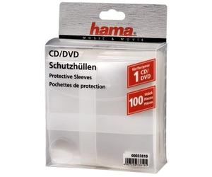 Hama Custodia protettiva per CD/DVD, confezione da 100 100 dischi Trasparenti NEW