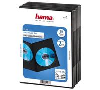 Hama Custodia Slim per 2 DVD, Confezione da 10, colore: Nero
