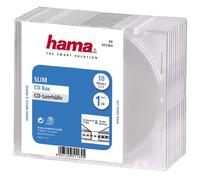 Hama Custodie Slim per CD, Confezione da 10, Colore: Trasparente