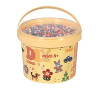 Hama DIY Midi Beads Bucket Approx. 10.000 Fuse Beads Mosaic Decoration Arts