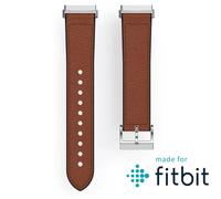 Hama Cinturino per orologio Fitbit 20 mm (cinturino di ricambio regolabile per Fitbit Versa 3 e Sense, cinturino di ricambio, cinturino in pelle e silicone, fibbia in acciaio inossidabile, da donna) marrone, Marrone, Donne