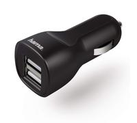 Hama Doppio USB Caricatore Auto Dual 2,4A 12V/24V per Accendisigari Nero