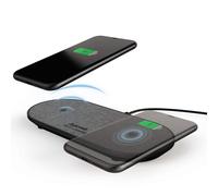 Hama Dual QI Wireless Caricabatterie + Alimentatore 2x Veloce Caricatore