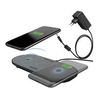 Hama Dual QI Wireless Caricabatterie + Alimentatore 2x Veloce Caricatore Station