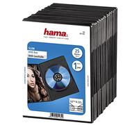 HAMA Custodie DVD Slim Case SINGOLE Nere 1 posto, confezione 25 pezzi - H51182