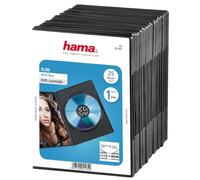 HAMA Custodie DVD Slim Case SINGOLE Nere 1 posto, confezione 25 pezzi - H51182