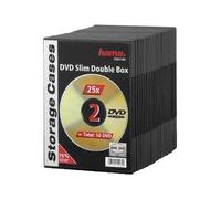 Hama DVD Slim Double-Box 25 Black 2 dischi Nero case 00051185