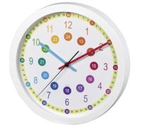 Hama Easy Learning Quartz wall clock Cerchio Multicolore, Bianco