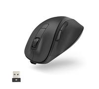 Hama Ergonomic Wireless Mouse (6 Buttons, 2.4 GHz, BlueWave, 800/1200/1600 dpi, Optical) for Laptop/PC, Battery Powered, Right-Handed, Black