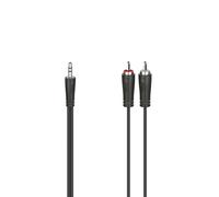 Hama Essential Line - Cavo audio - Connettore Stereo Mini Jack Plug sulla spina RCA - 1,5 m - nero (00200720) NEW