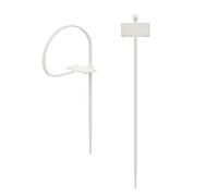 Hama Fascette fermacavi autobloccanti con etichetta (25 pezzi, Morsetto con casella di testo, 98 mm) Beige