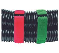 Hama Fascette per cavi Scratch con fibbia (set di 9 cinghie riutilizzabili regolabili colorate con occhielli, 20 x 250 mm, per gestione dei cavi, archiviazioni) nero/rosso/verde