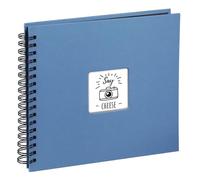 Hama Album Fotografico Fine Art A Spirale Azzurro 28x24cm 50 Pagine Nere 113683-