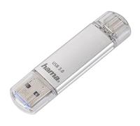 Hama USB Flash Drive with USB 3.0 & USB 3.1 Type-C silver Silver 128 GB, 0018107