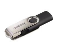 HAMA - Chiavetta USB 2.0 ruotabile, 32 GB 10 MB/s, Nero/Argento