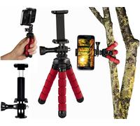 Hama Flex Mini Treppiede 14 cm Rosso Gambe Flessibili per GoPro Smartphone