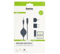 Hama Flugzeug-Adapter Set 3,5mm 6,3mmm Jack Audio Collegamento Spina Cuffie