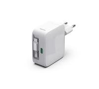 hama GaN - Caricatore rapido 30 W, 2 x USB-C, cavo di ricarica estraibile, Power Delivery 3.0 & Qualcomm Quick Charge 3.0, USB-C, bianco, 0,7 m