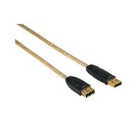 Hama Gold-Line USB 2.0 Cavo-Prolunga Spinotto A Cavo