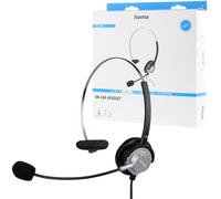 Hama Headset Cuffie 2,5mm Jack Per DECT Panasonic Audioline Philips Nero