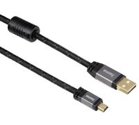 Hama HQ 1,8m USB Mini-B-Stecker Mini 2.0 Oro Per PC Videocamera Cellulare ECC