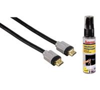 Hama HQ Professionale Cavo HDMI 1,5m + TV Pulizia per LCD LED TFT Plasma Etc