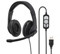 Hama HS-USB300 Computer Cuffie On Ear via cavo Stereo Nero regolazione del volu