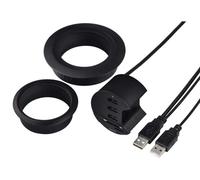 Hama Hub USB 2.0 + Lettore Schede SD/SDXC MicroSD, Incasso 3 Porte USB