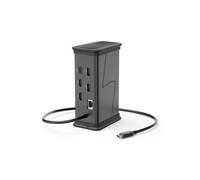 Hub USB-C Connect2Office Black, 9 porte, 2 x HDMI, USB-A, USB-C, LAN