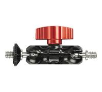 Hama Supporto per luce ad anello (snodo per luce ad anello, supporto per fotocamera o webcam, 2 giunti sferici, attacco da 1/4 pollici), nero
