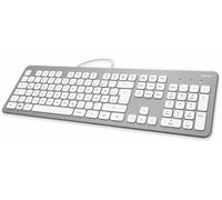 Hama KC-700 keyboard USB QWERTZ German Silver