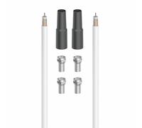 Hama Kit di connessione SAT con 4 spine F e 2 tubi di protezione, 100 db, 20m Hama