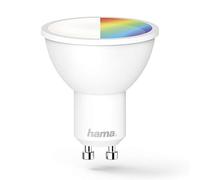 Hama - Lampadina RGBW WiFi a LED, attacco GU10, 5,5 W (equivalenti a 40 W), Dimmabile, controllo Vocale/App