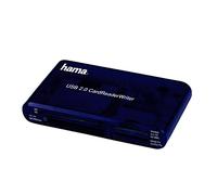 HAMA Lettore USB 2.0 35in1 con cavo, SD, SDHC, SDXC, CF I e II, MS, MS Du o, MS Pro, MS Pro Duo, MMC, xD, SM, blu