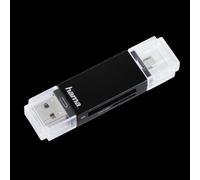 Hama Lettore USB 2.0 Basic, OTG On The Go per smartphone e tablet, USB A/USB B Micro, SD, SDHC, SDXC, micro SD, micro SDHC, ner NEW