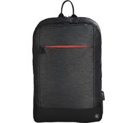 Hama Manchester Laptop Backpack Up to 15.6 USB Charging Port Padded Compartment Organiser Front Pockets Trolley Strap Black