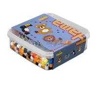 Hama Maxi 8751 - Scatola perline e piastre leone ed elefante, ca. 600 perline, dai 3 anni