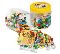 Hama Beads & Pegboards in Tub Maxi 400 Perline e Tavole di Colore Giallo, Taglia Unica (10.8790)