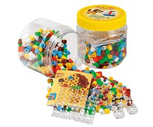 Hama Maxi 8790 - Set in barattolo - Quadrato e cane, ca. 400 perline, dai 3 anni