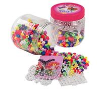 Hama Maxi 8791 - Set in barattolo - Quadrato e farfalla, ca. 400 perline, dai 3 anni