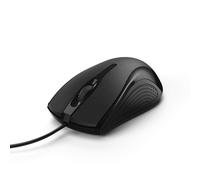 Hama MC-200 Optical 3-Button Mouse, Cabled, 1200 DPI, Black 200 Black
