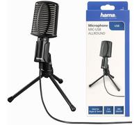 Hama Mic Allround USB Microfono Da Tavolo Microfono A Mano Con Supporto Per PC