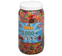 Hama Midi 211-51 - Perline da stiro Ø 5 mm, barattolo da ca. 13.000 pezzi, Mix neon, dai 5 anni