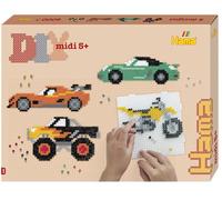 Hama Midi 3162 - Confezione regalo - Veicoli, ca. 4.000 perline, dai 5 anni