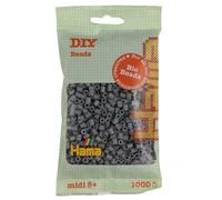Hama Midi Bio Beads Bag | Circa 1000 perline fusibile | Decorazione a mosaico Arti e mestieri per bambini creativi dai 5 anni in su | Grigio
